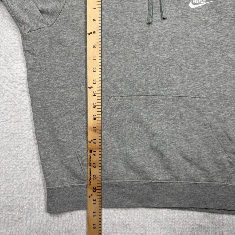 Nike Sportswear Club Fleece Pullover Hoodie Gray Logo DQ5793-010 Women's Size M - Picture 7 of 9